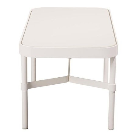 Mindo 100 Outdoor Coffee Table - Rectangular - Off-White Aluminum