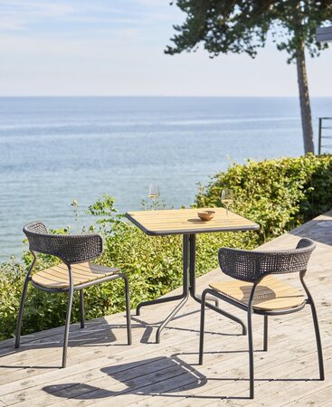 Mindo 101 Café table - Beistelltisch - Teak - Dark Grey
