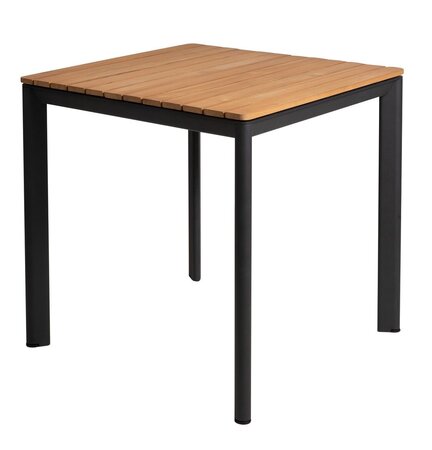 Mindo 101 Dining table 74x74cm - Esstisch - Teak-Aluminium Dark Grey