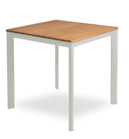 Mindo 101 Dining table 74x74cm - Esstisch - Teak - Aluminium Light Grey