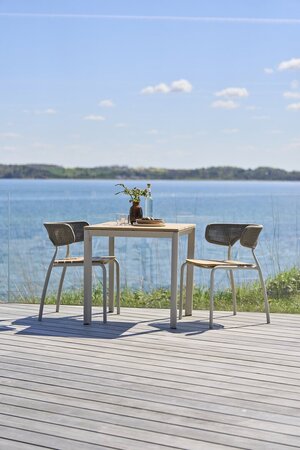 Mindo 101 Dining table 74x74cm - Esstisch - Teak - Aluminium Light Grey