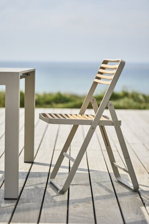 Mindo 121 Foldable Dining chair - Klappstuhl - Bamboo - Light Grey
