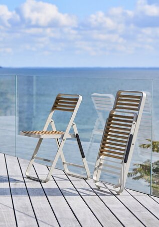 Mindo 121 Foldable Dining chair - Klappstuhl - Bamboo - Light Grey