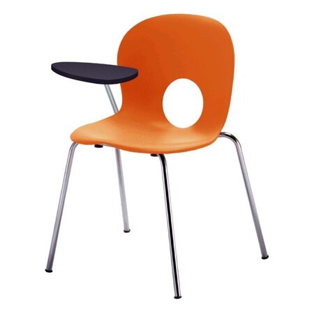 Rexite Olivia Chair with Right Writing Tablet, Antipanic Hinge - Orange