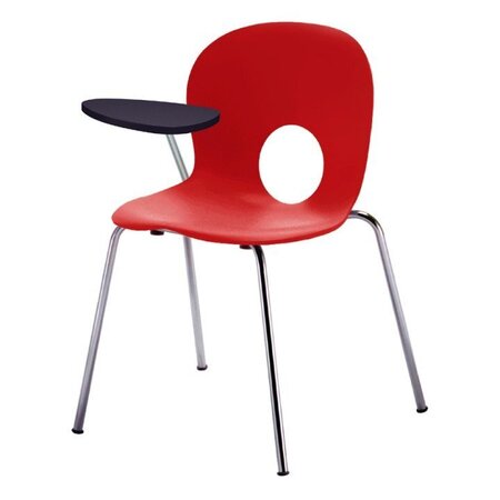 Rexite Olivia Chair with Right Writing Tablet, Antipanic Hinge - Red