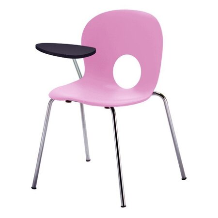 Rexite Olivia Chair with Right Writing Tablet, Antipanic Hinge - Cyclamen Pink