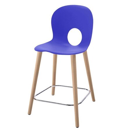 Rexite Olivia Wood L Medium stool - Gentian Blue