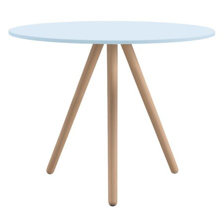 Rexite Woody Round Table Diameter 90 cm - Very Light Blue