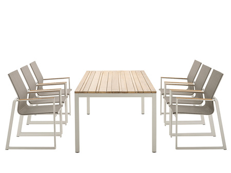 Solpuri CLASSIC Alu Teak Dining Tisch