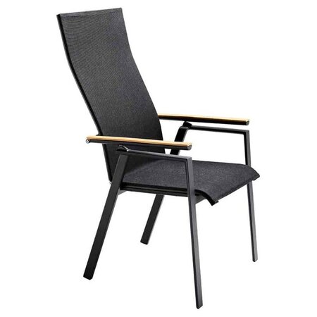 Solpuri SOUL Verstellsessel Hoch mit Teak-Armlehne