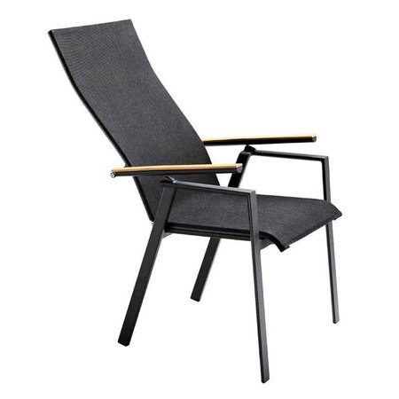 Solpuri SOUL Verstellsessel Hoch mit Teak-Armlehne
