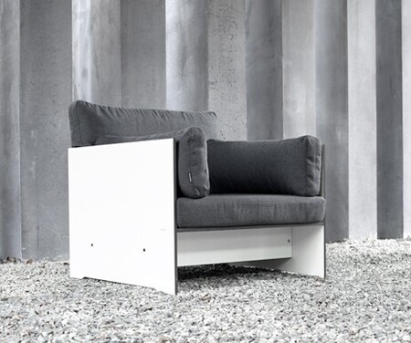 Conmoto Riva Lounge Lounger-Weiß-Anthrazit