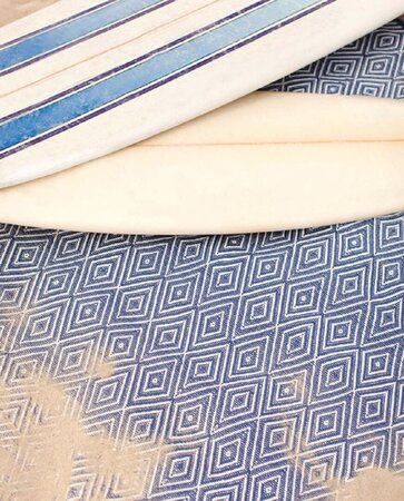 Dash and Albert Diamond Denim/White