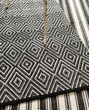 Dash and Albert Diamond Black/Ivory