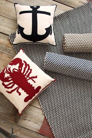 Dash And Albert Two-Tone Rope Black Indoor/Outdoor Rug
