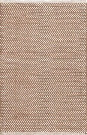 Dash And Albert Herringbone Stone Cotton Woven - Teppich