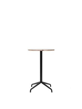 Audo Copenhagen Copenhagen Harbour Column Table Round With Star Base Counter - 60 cm Black / Kunis Breccia