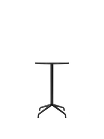 Audo Copenhagen Copenhagen Harbour Column Table Round With Star Base Counter - 60 cm Black / Black Oak