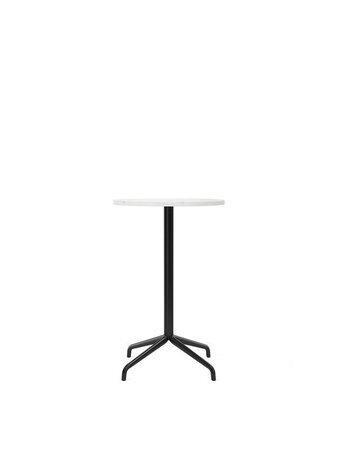 Audo Copenhagen Copenhagen Harbour Column Table Round With Star Base Counter - 60 cm Black / Off White Marble