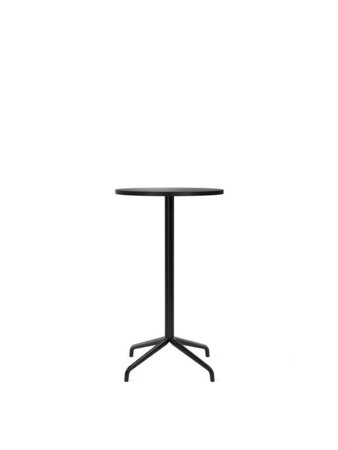 Audo Copenhagen Copenhagen Harbour Column Table Round With Star Base Bar  - 60 cm Black / Charcoal Linoleum
