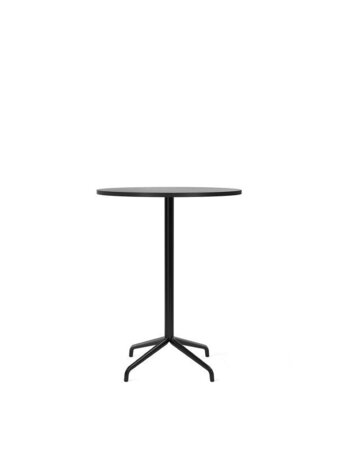 Audo Copenhagen Copenhagen Harbour Column Table Round With Star Base Bar  - 80 cm Black / Black Oak