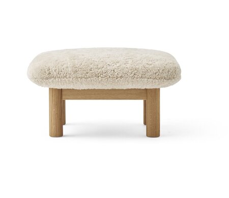 Audo Copenhagen Copenhagen Brasilia Ottoman - Hocker-Eiche Natur-Schafsfell, Natur
