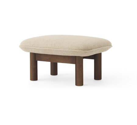 Audo Copenhagen Copenhagen Brasilia Ottoman - Hocker-Eiche dunkel gebeizt-Audo Bouclé 02
