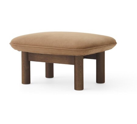 Audo Copenhagen Copenhagen Brasilia Ottoman - Hocker-Eiche dunkel gebeizt-Dunes Camel 21004