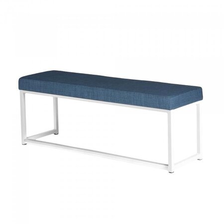 Maramo Lounge Sofa Kubo Love, Stahl - Linnen Look Rot - Linnen Look Blau - Weiß