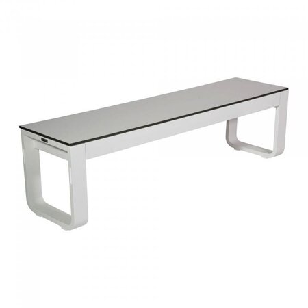 Maramo Bank Flow Bench, Aluminium - Vollkern, weiß