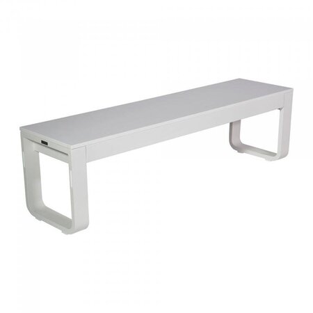 Maramo Bank Flow Bench, Aluminium - Melamin, weiß
