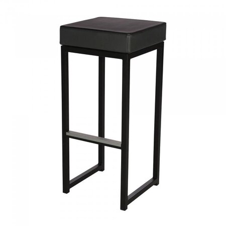 Maramo Barhocker Kubo Bar, Stahl-schwarz - Kunstleder, schwarz