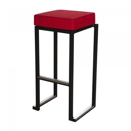 schwarz - Linnen Look, Rot
