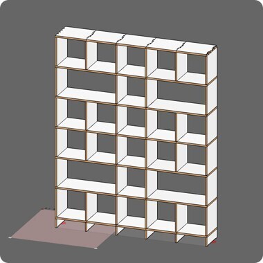 Mocoba Regale von mocoba 5x 6 kurz/lang