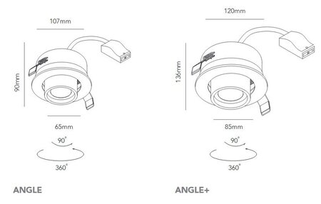 Light-Point Angle Downlight Deckenleuchten