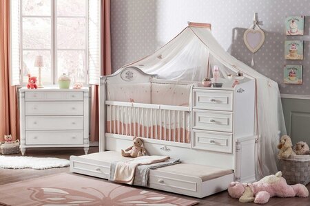 Marisil Romantic Mitwachsendes Babybett 80 x 180 cm