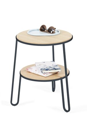 Harto Side Table Anatole: Natural Oak / Matt Grey