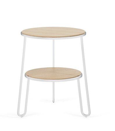 Harto Side Table Anatole: Natural Oak / White