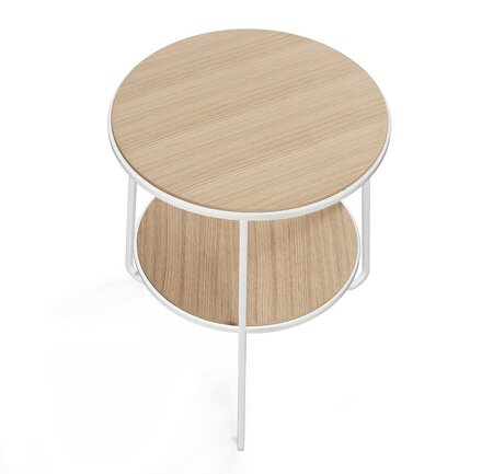 Harto Side Table Anatole: Natural Oak / White