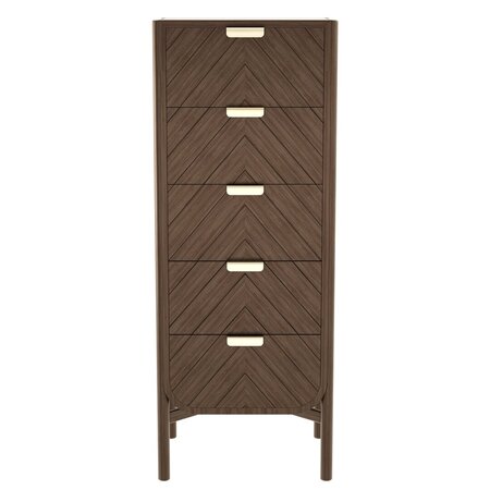 Harto Tall Chest Marius: Natural Walnut