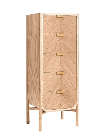 Harto Tall Chest Marius: Natural Oak