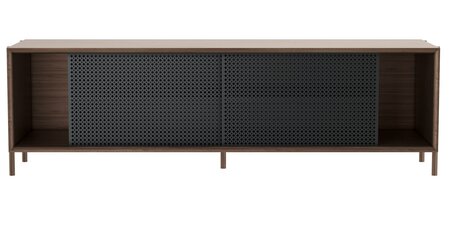 Harto Sideboard Gabin 162 cm Without Drawer: Natural Walnut / Slate Grey