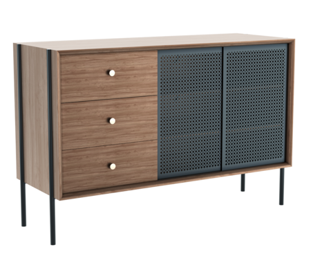 Harto High Sideboard Gabin Oak Version: Natural Walnut / Slate Grey