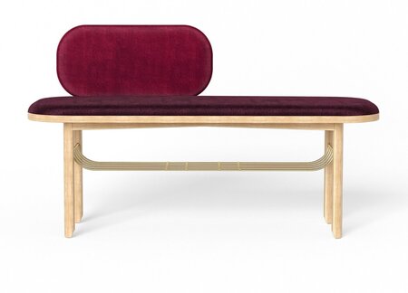 Harto Bench Eustasche - Sitzbank: Burgundy / Wine