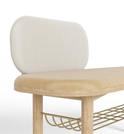 Harto Bench Eustasche - Sitzbank: Camel / Beige