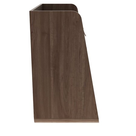 Harto Bedside Wall Table Suzon - Nachttisch Hängend: Natural Walnut - Brushed brass