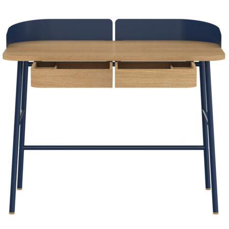 Harto Desk Victor - Schreibtisch: Natural Oak - Blue
