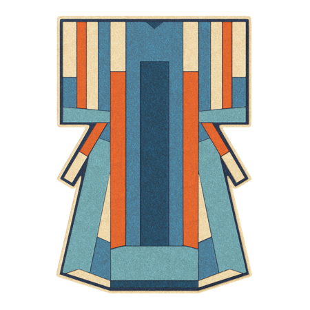 Harto Carpet Ines - Teppich - Blue / Terracotta