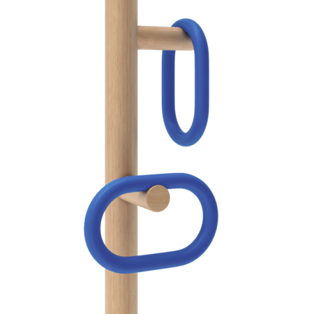Harto Coat Rack Fernand - Garderobenständer - Natural Oak - Blue tinted oak
