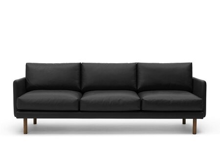 Bruunmunch EMO 3 Seater in Dakar Aniline Leather - Sofa: Black